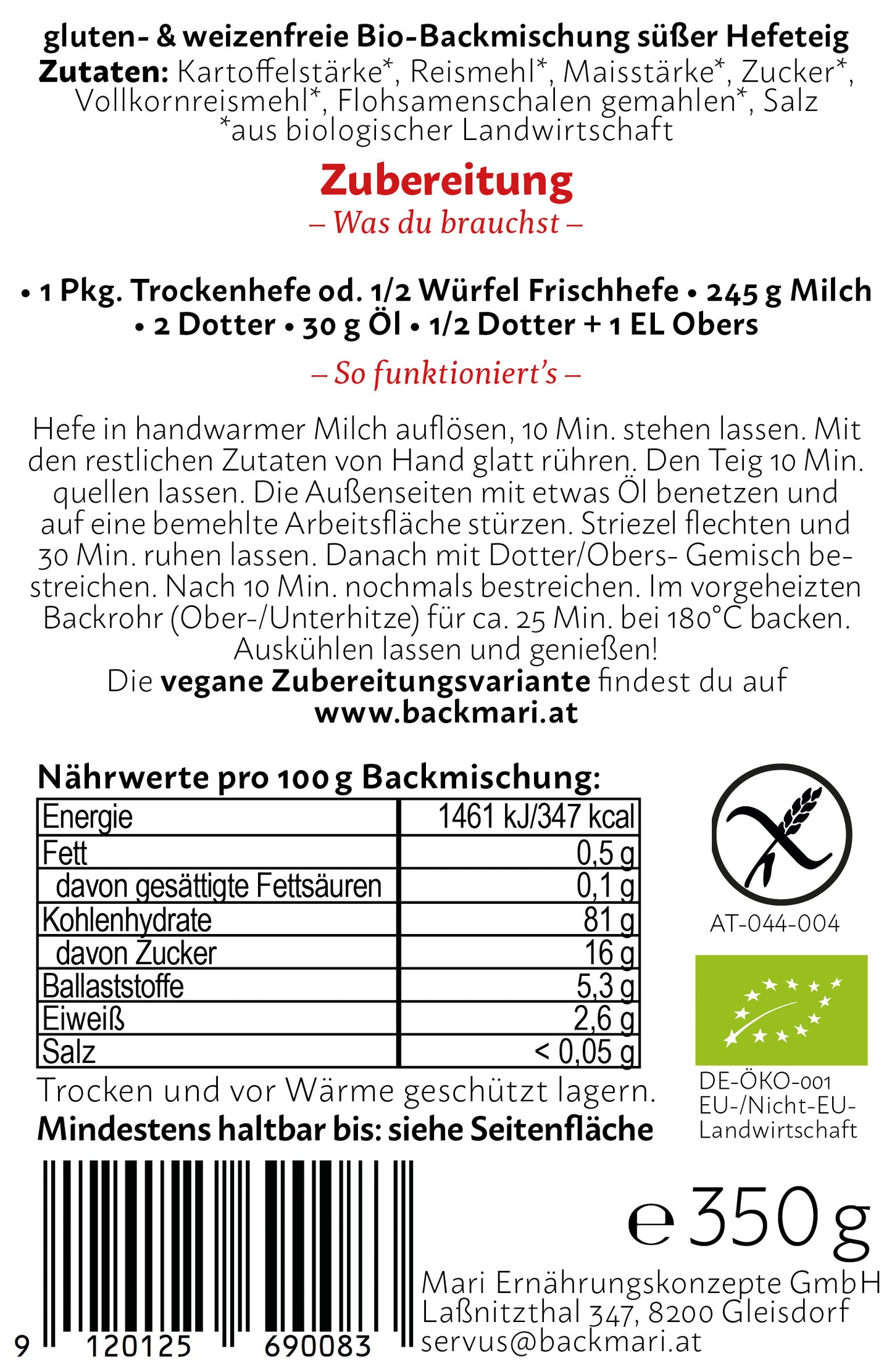 Backmari's gemischte Partie, 8x350 g