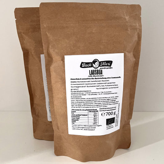 Backmari LAUSBUA - glutenfreie Brot-Backmischung, 2x700g