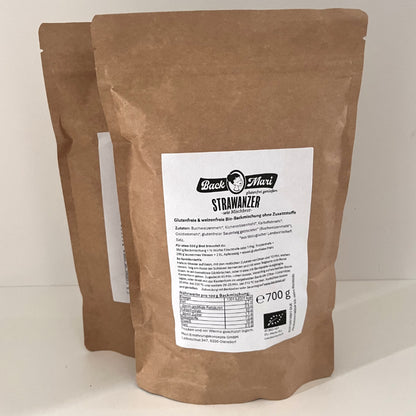 Backmari STRAWANZER - glutenfreie Bio Backmischung - wie Mischbrot, 4x700g