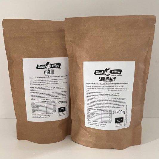 Backmari Lieblingsduo - glutenfreie Bio-Backmischungen, 2x700 g